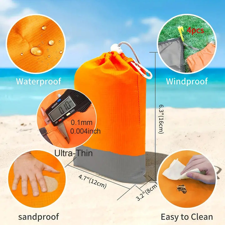 Unisex multifunctional picnic blanket with water-repellent surface Stornfield