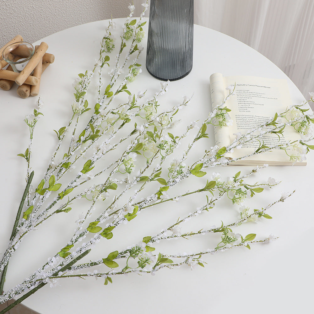 Artificial flower branch with detailed flowers