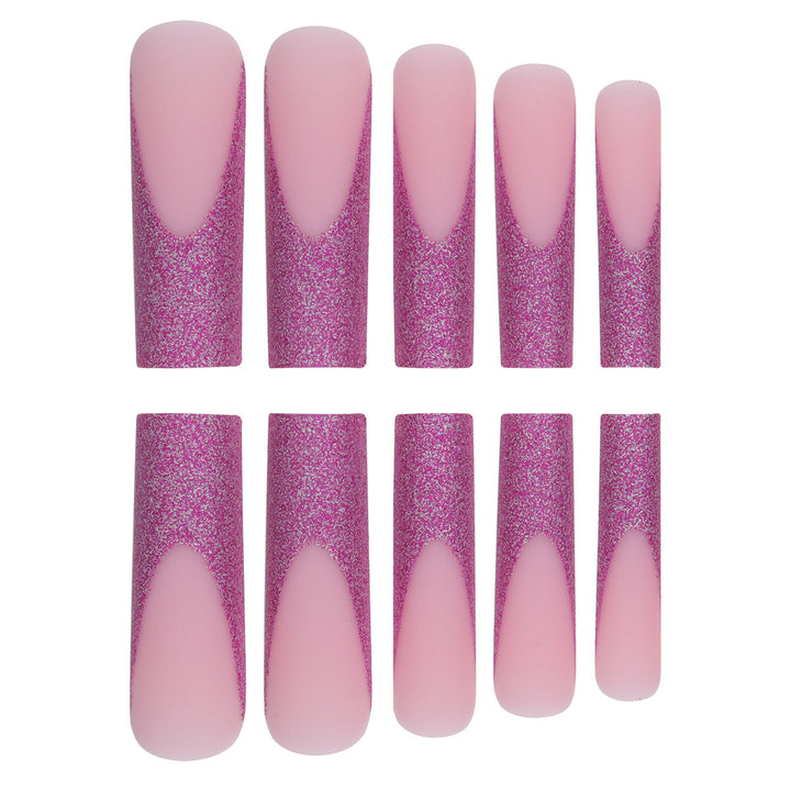 Glamorous Glitter-Accent Stiletto Press-On Nails Stornfield