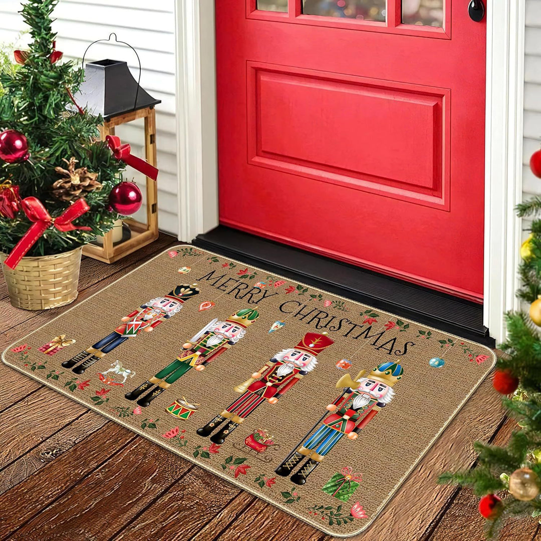 Festive Holiday-Themed Welcome Mat for Home