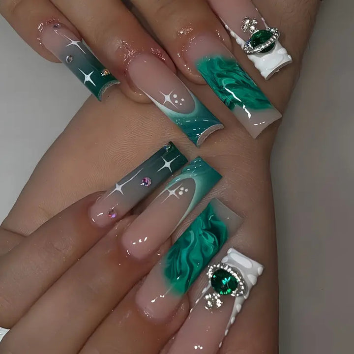 Artistic Press-On Nail Art Extensions Stornfield