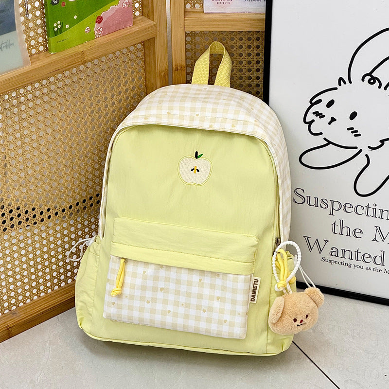 Playful Gingham Patterned Backpack Stornfield