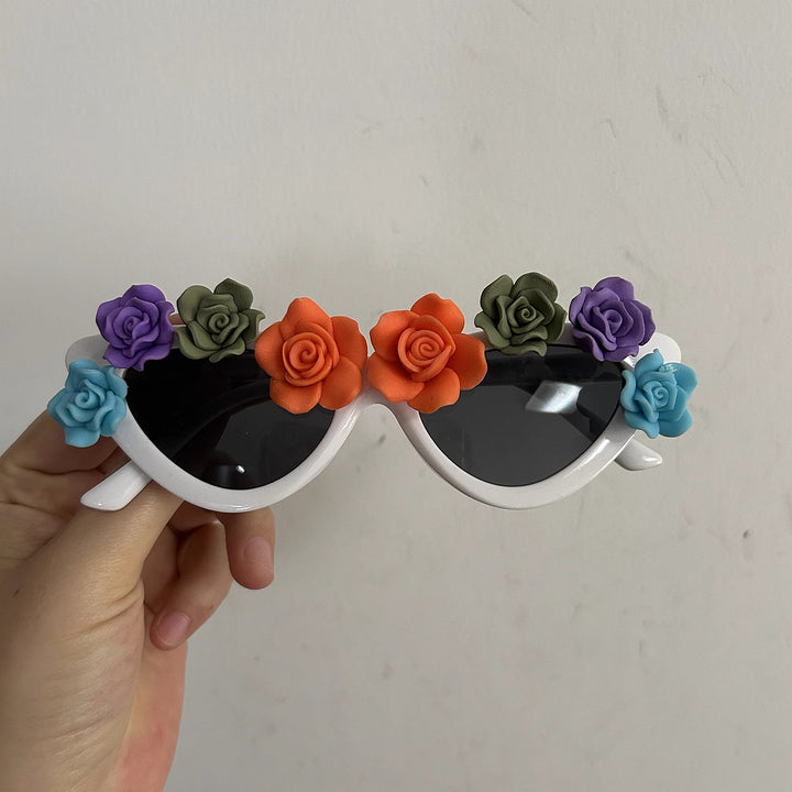 Women Cat-Eye Sunglasses with Floral Decor Stornfield