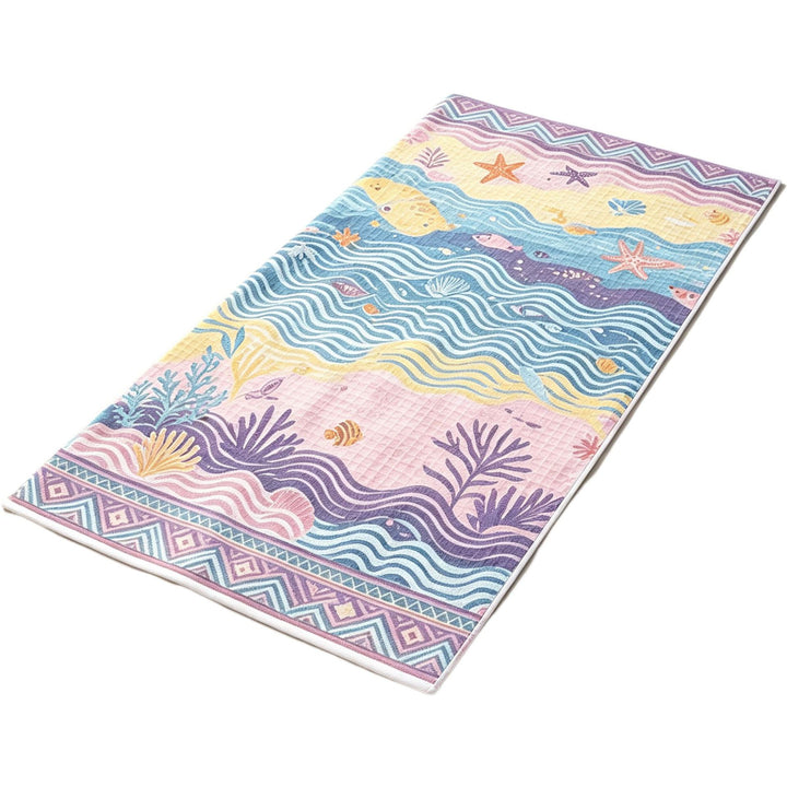 Beach blanket with maritime design and high-quality waffle structure Stornfield