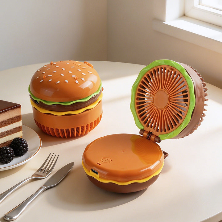 Women creative mini fan in hamburger style Stornfield