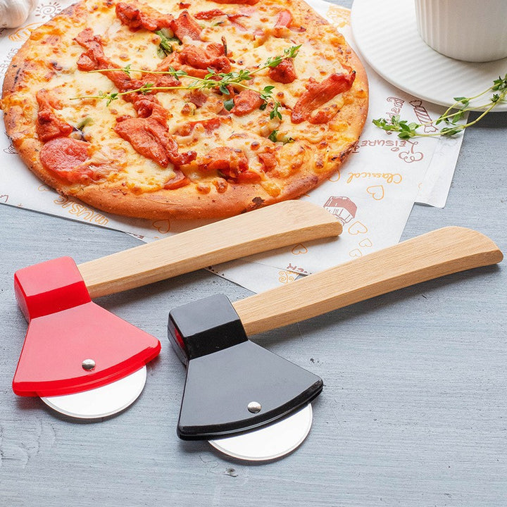 Pizza cutter with ergonomic wooden handle Stornfield