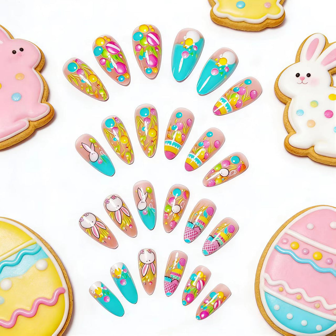 Artificial nails with cheerful Easter design Stornfield