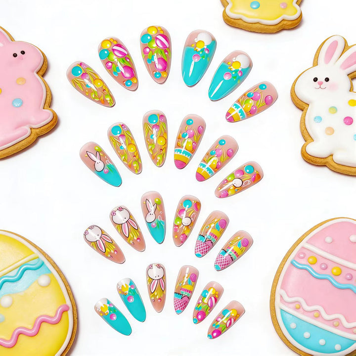 Artificial nails with cheerful Easter design Stornfield