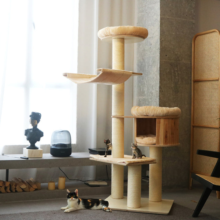 Cozy cat tree with multiple levels Stornfield