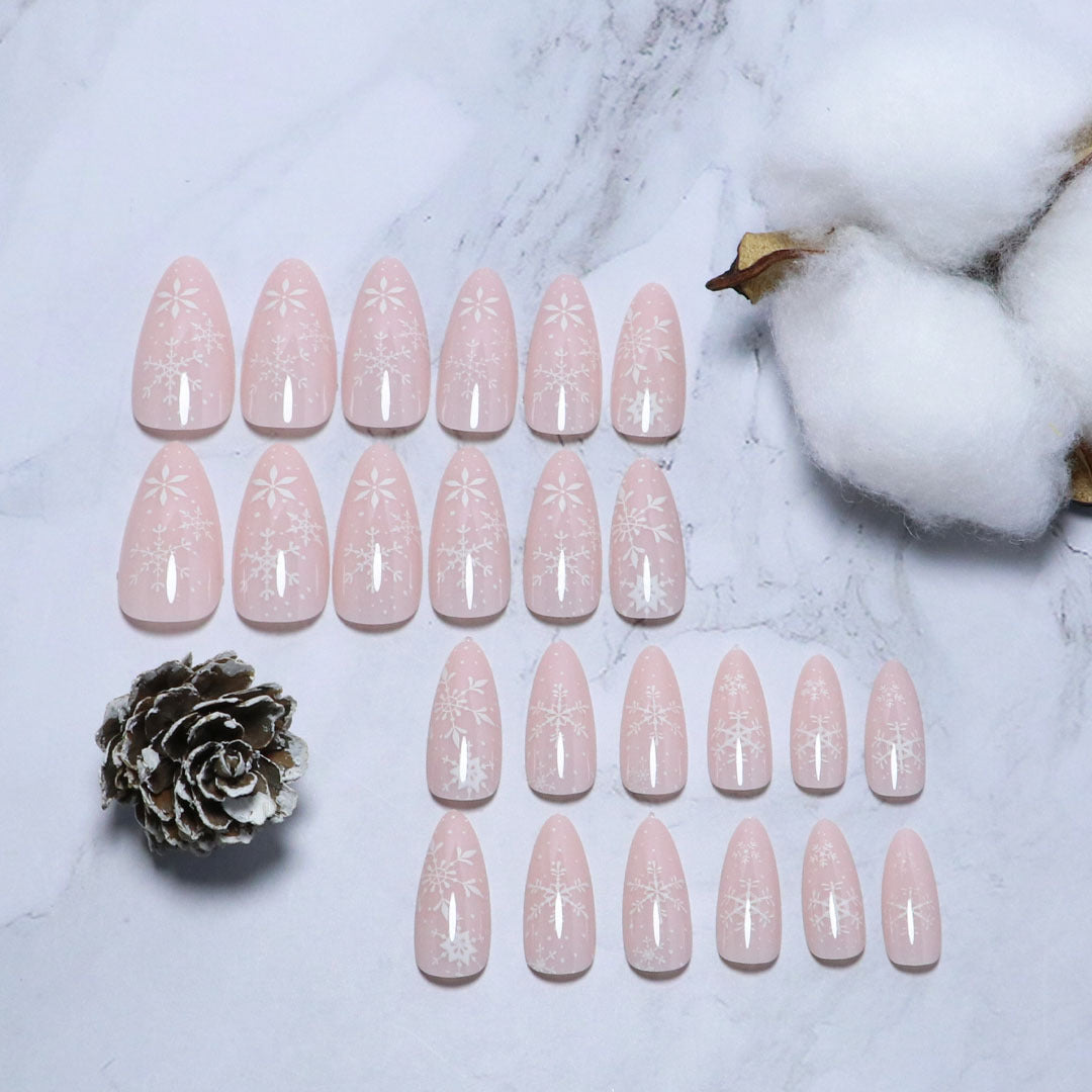 Frosted Snowflake Press-On Nail Set Stornfield