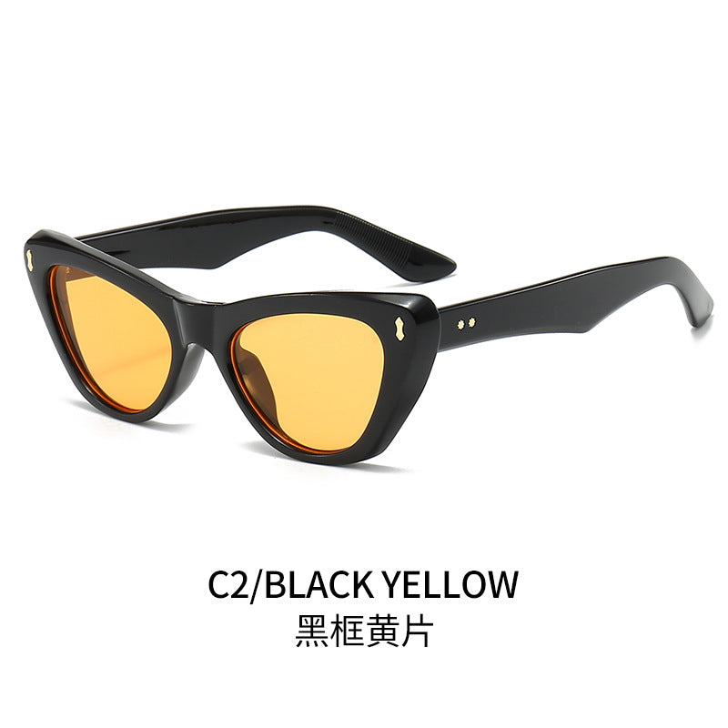 Ladies Cat-Eye Sunglasses with Elegant Accentuated Frame Stornfield