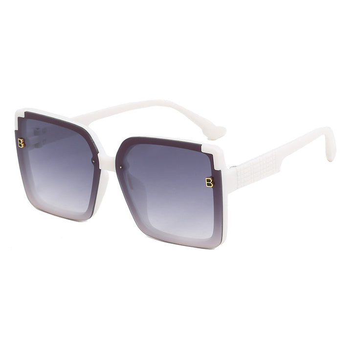 Women's fashionable square sunglasses with textured temple design Stornfield