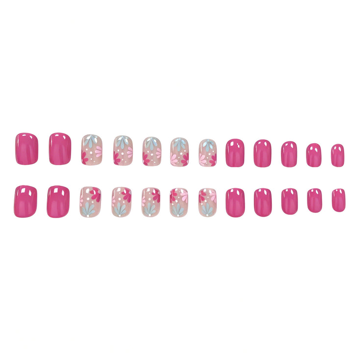 Artistic Floral Gel Nail Art Stornfield