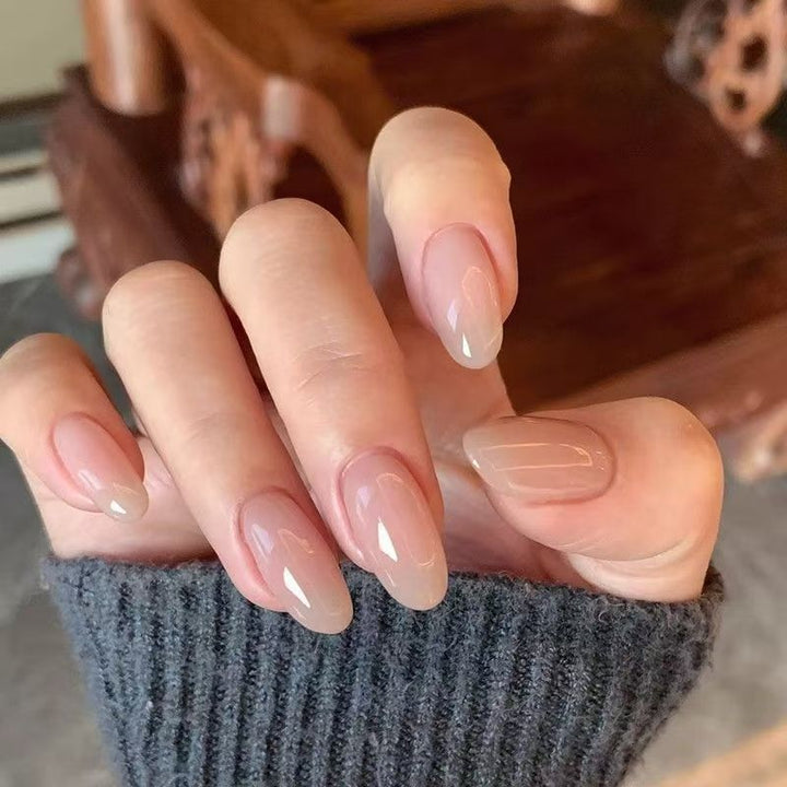 Elegant Press-On Nail Set with Transitional Glossy Finish Stornfield