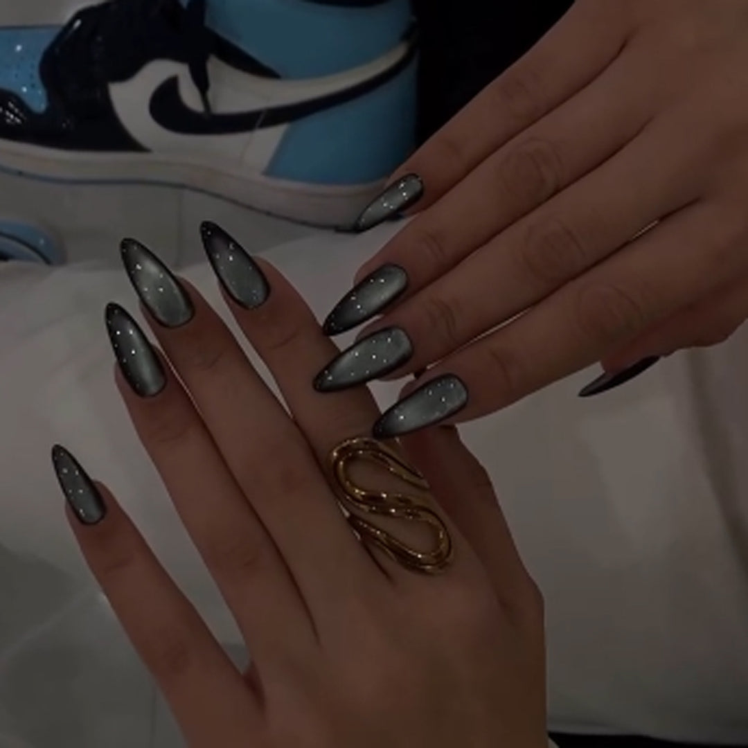 Artificial nail extensions with elegant ombre effects Stornfield
