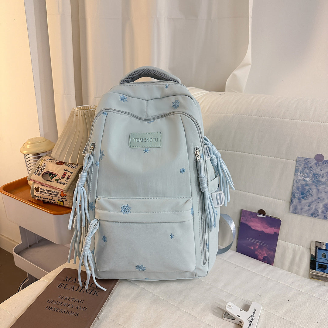 Elegant Floral Embroidered Backpack Stornfield