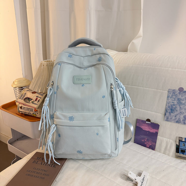 Elegant Floral Embroidered Backpack Stornfield