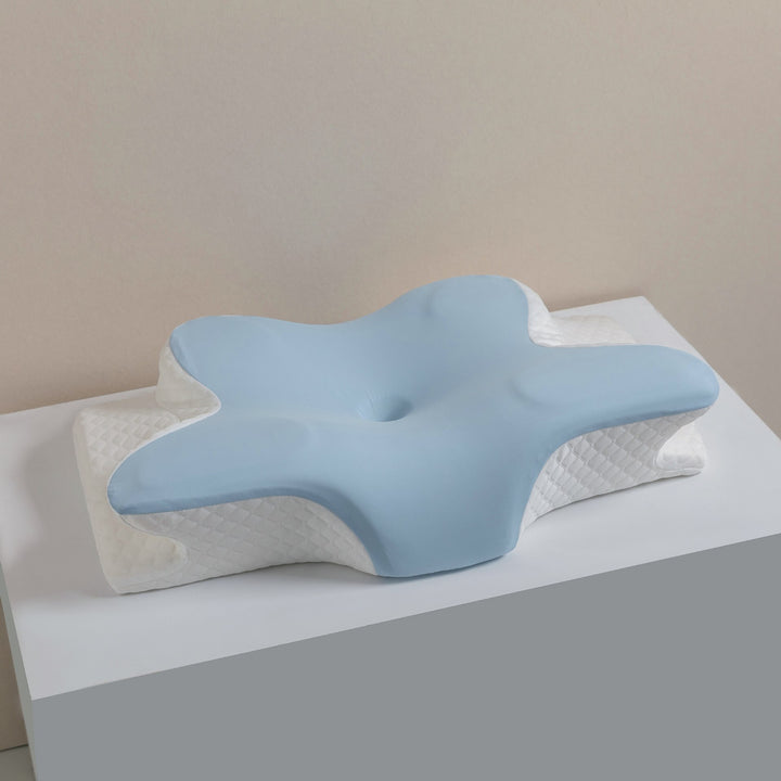 Ergonomic pillow with contoured design for optimal sleep Stornfield