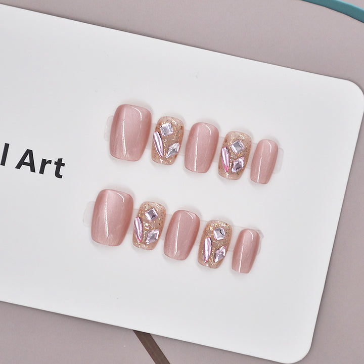 Glamorous Heart-Themed Press-On Nail Set Stornfield
