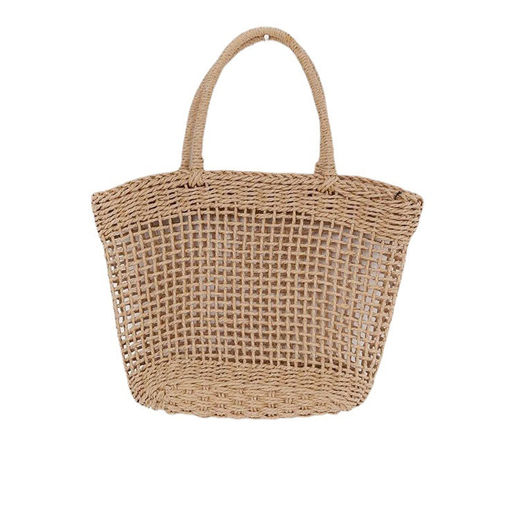 Elegant basket bag with stylish weaving and fashionable scarf Stornfield