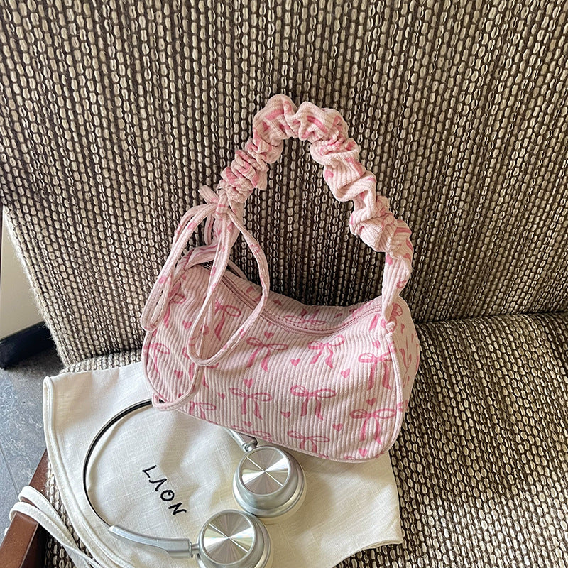 Bow-Patterned Mini Handbag