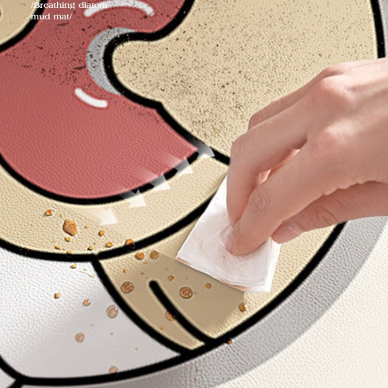 Cartoon Character-Themed Washing Machine Mat