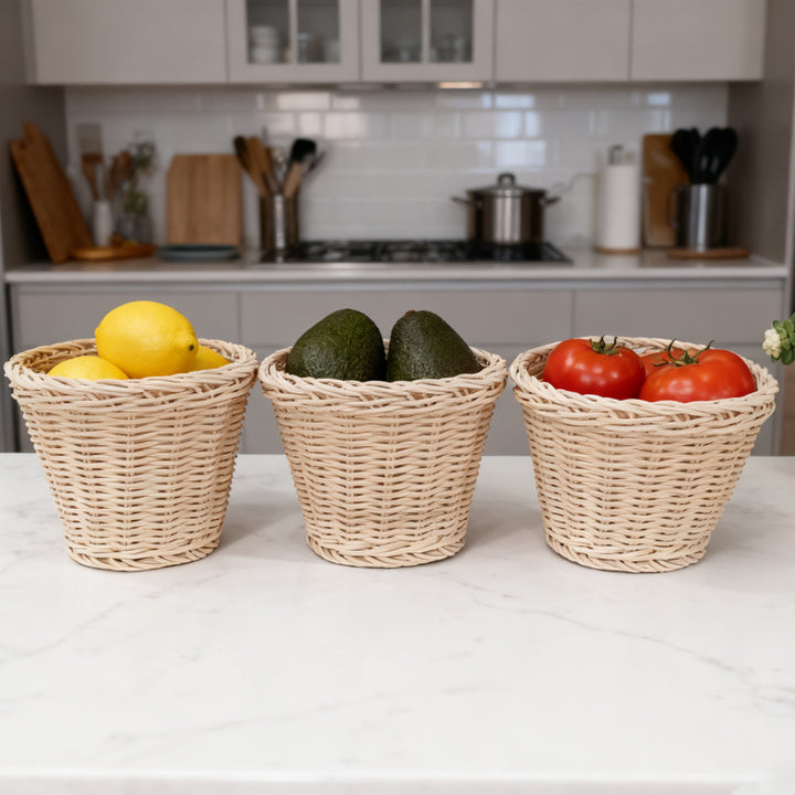 Decorative Natural Woven Fruit Storage Baskets Stornfield