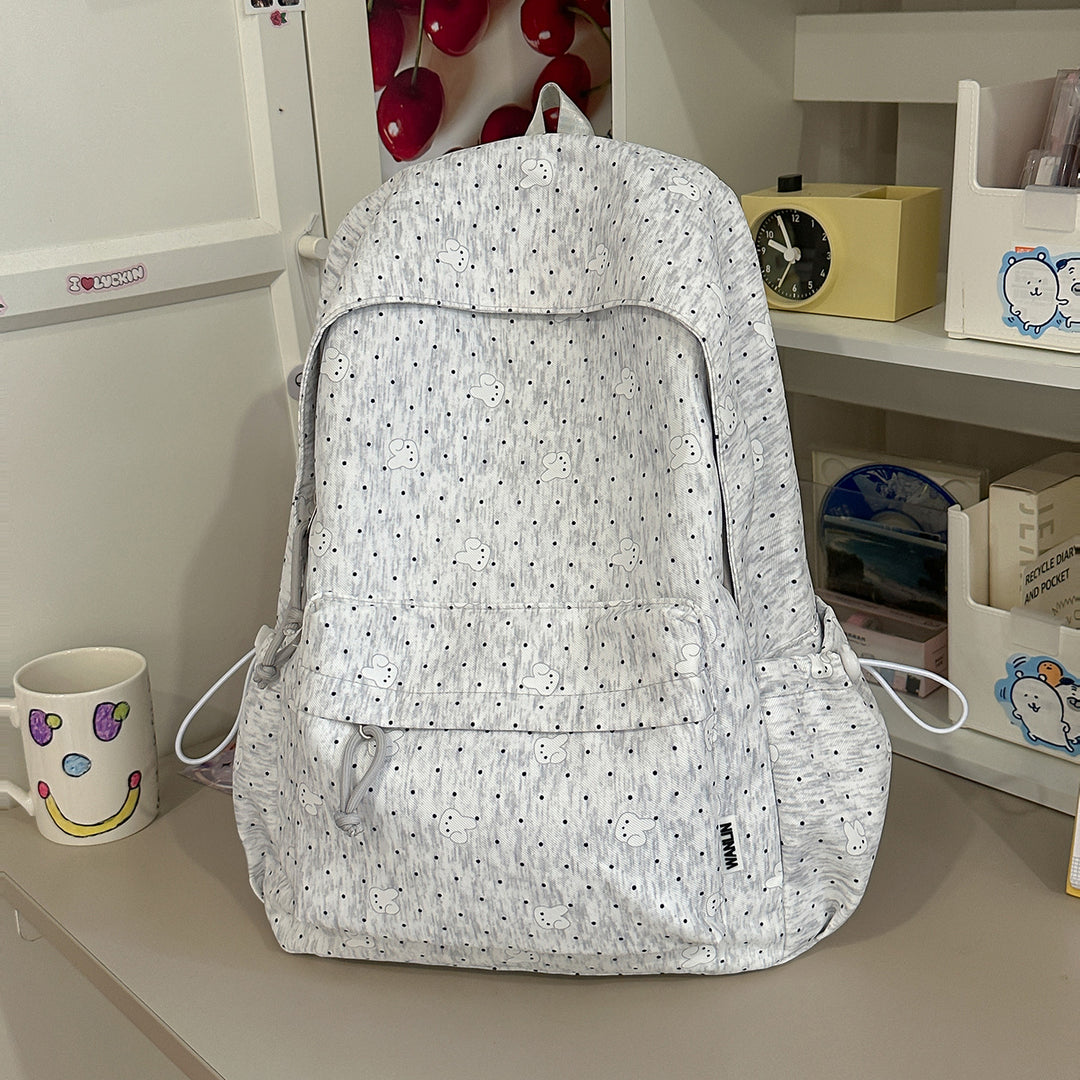 Lightweight Polka Dot Casual Backpack Stornfield