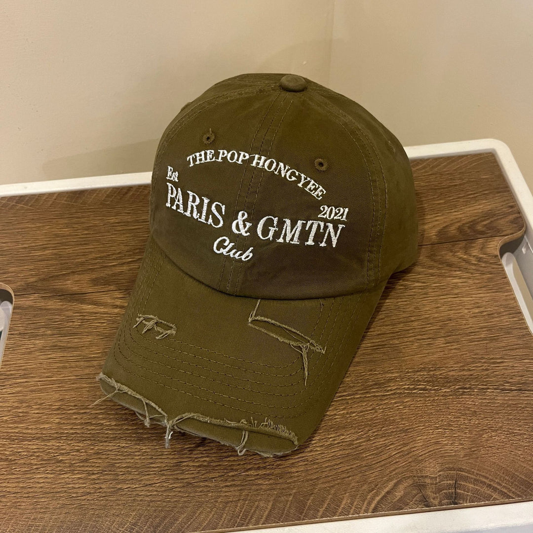 Men's Distressed Cotton Twill Baseball Cap Stornfield