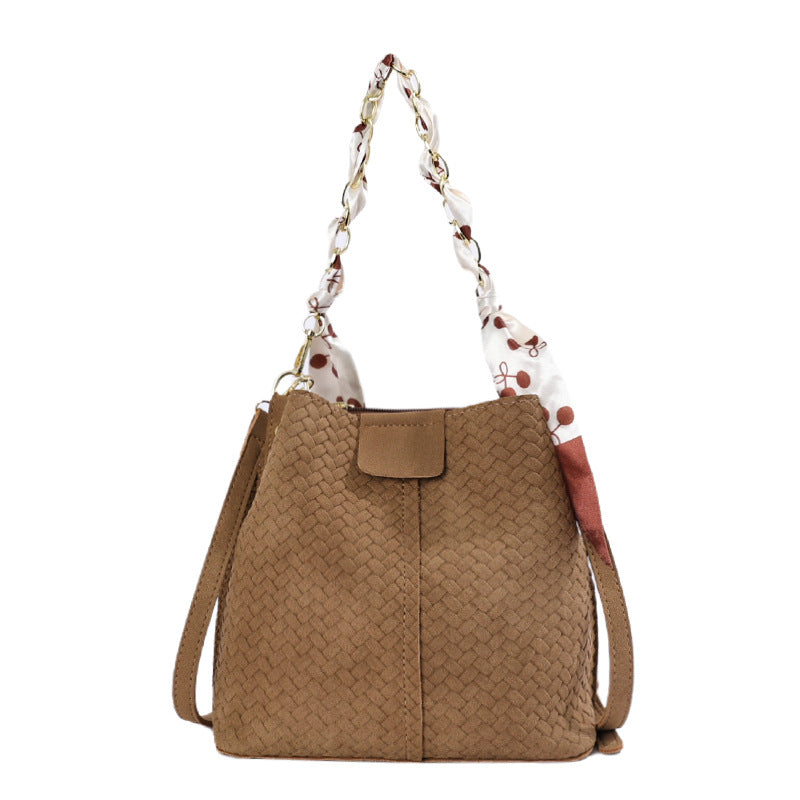 Woven Bucket Style Handbag