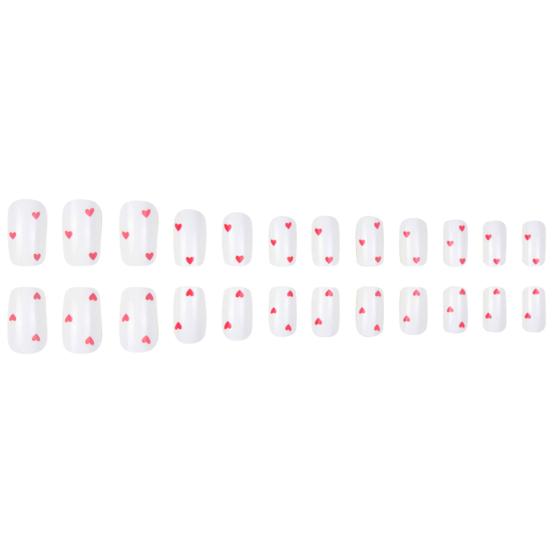 Heart-Designed Press-On Nails Stornfield