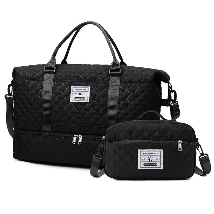 Quilted Multi-Pocket Travel Duffle Stornfield