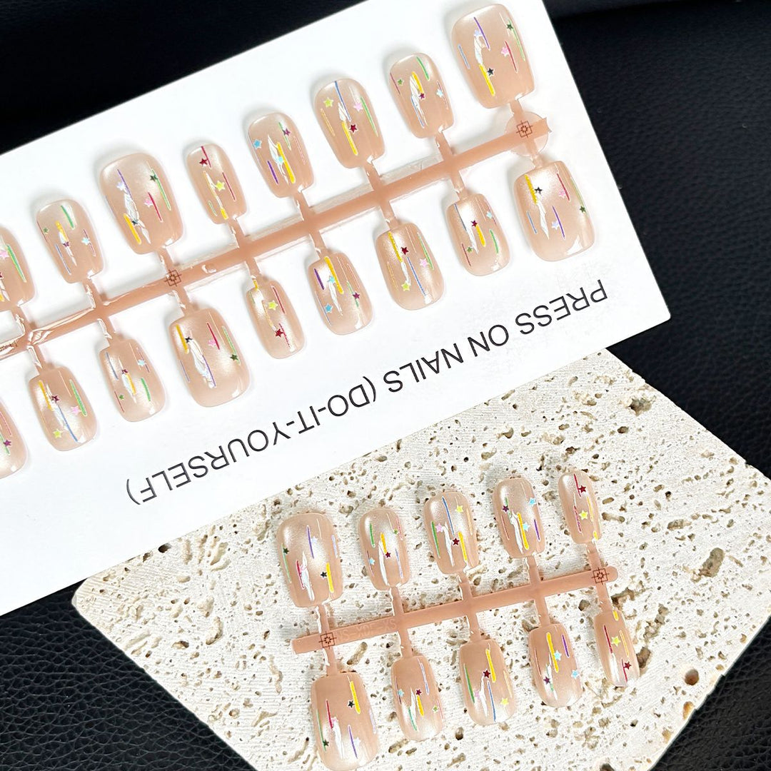 Premium Artistic Press-On Nail Set Stornfield