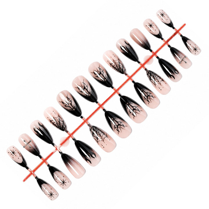 Creative Nail Art Set with Halloween Motif and Delicate Designs Stornfield