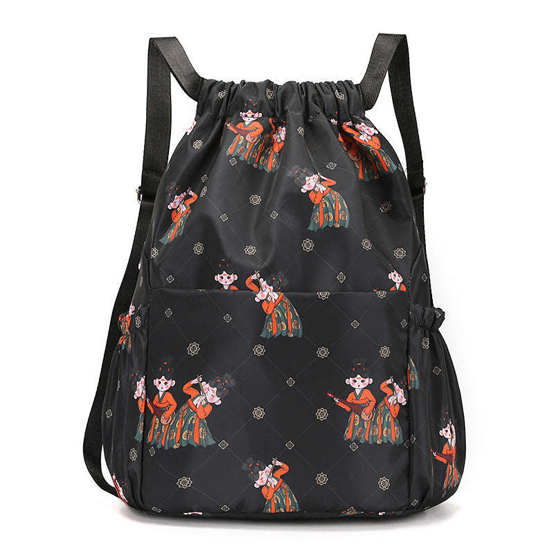Fun Cartoon Print Drawstring Backpack Stornfield