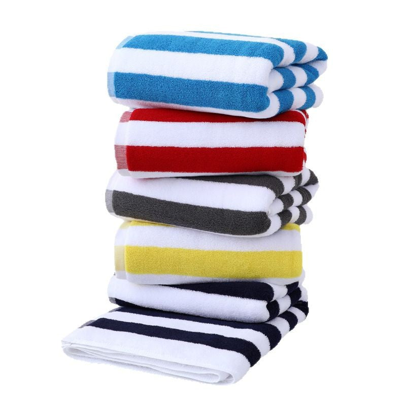 Luxurious Beach Towel With Elegant Striped Pattern Stornfield