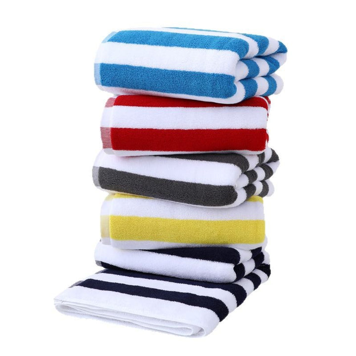 Luxurious Beach Towel With Elegant Striped Pattern Stornfield
