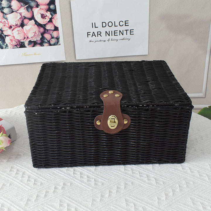 Elegant Woven Storage Chest Stornfield