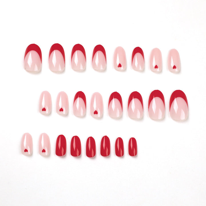 Elegant Nail Extensions with Heart Design Stornfield