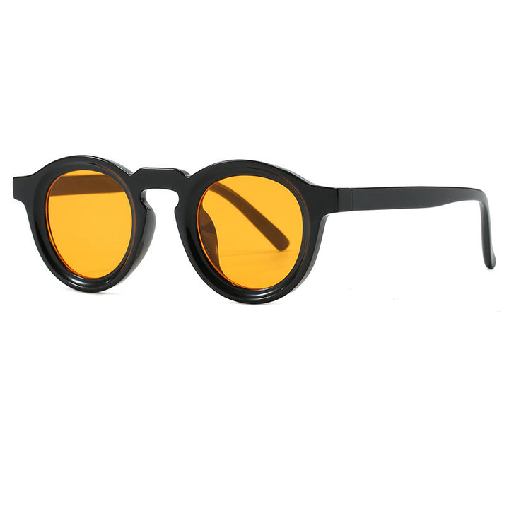 Women's fashionable round sunglasses with transparent frame and UV protection Stornfield