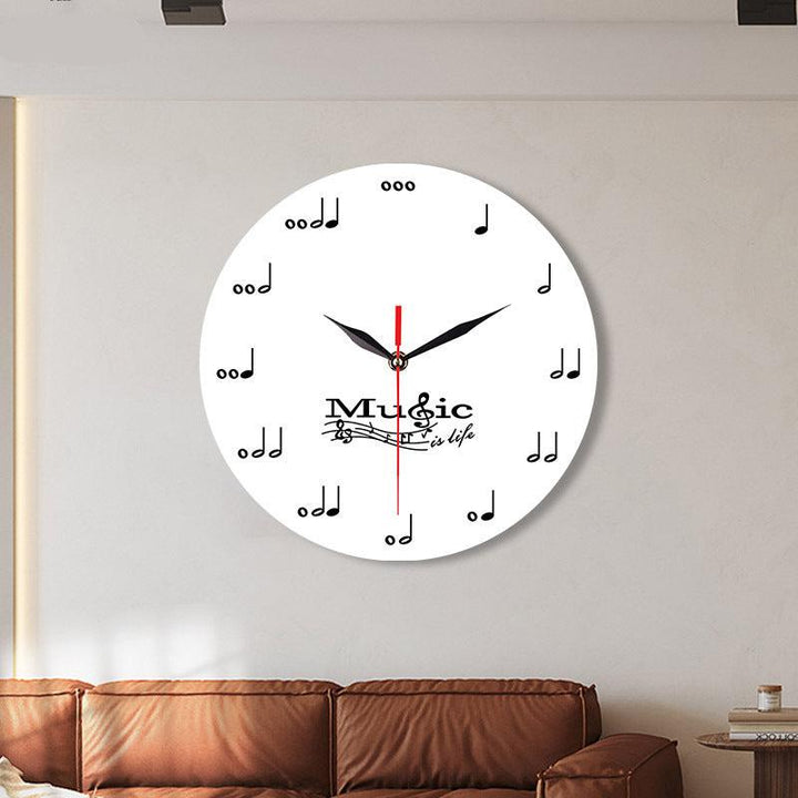 Stornfield | Music Note Wall Decor Silent Round Clock