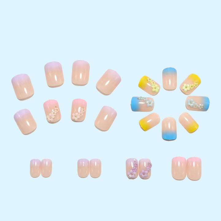 Artificial Nails in Stylish Flower Design Stornfield