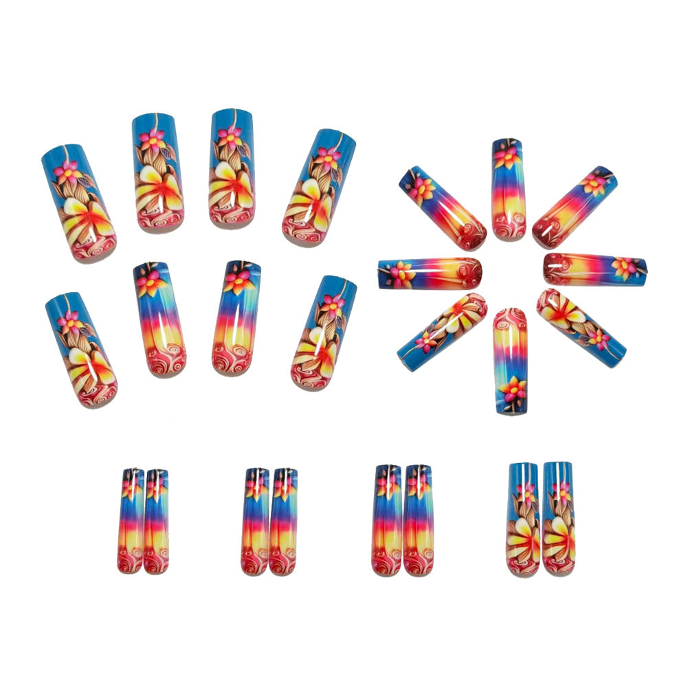 Artificial nails in stylish floral design Stornfield