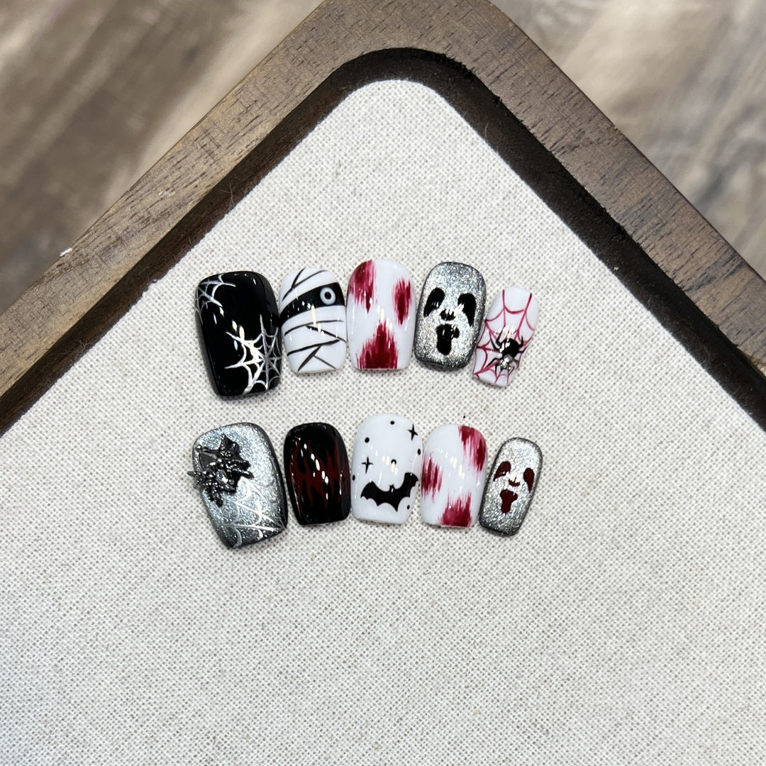 Artistic Halloween Press-On Nail Art Set Stornfield