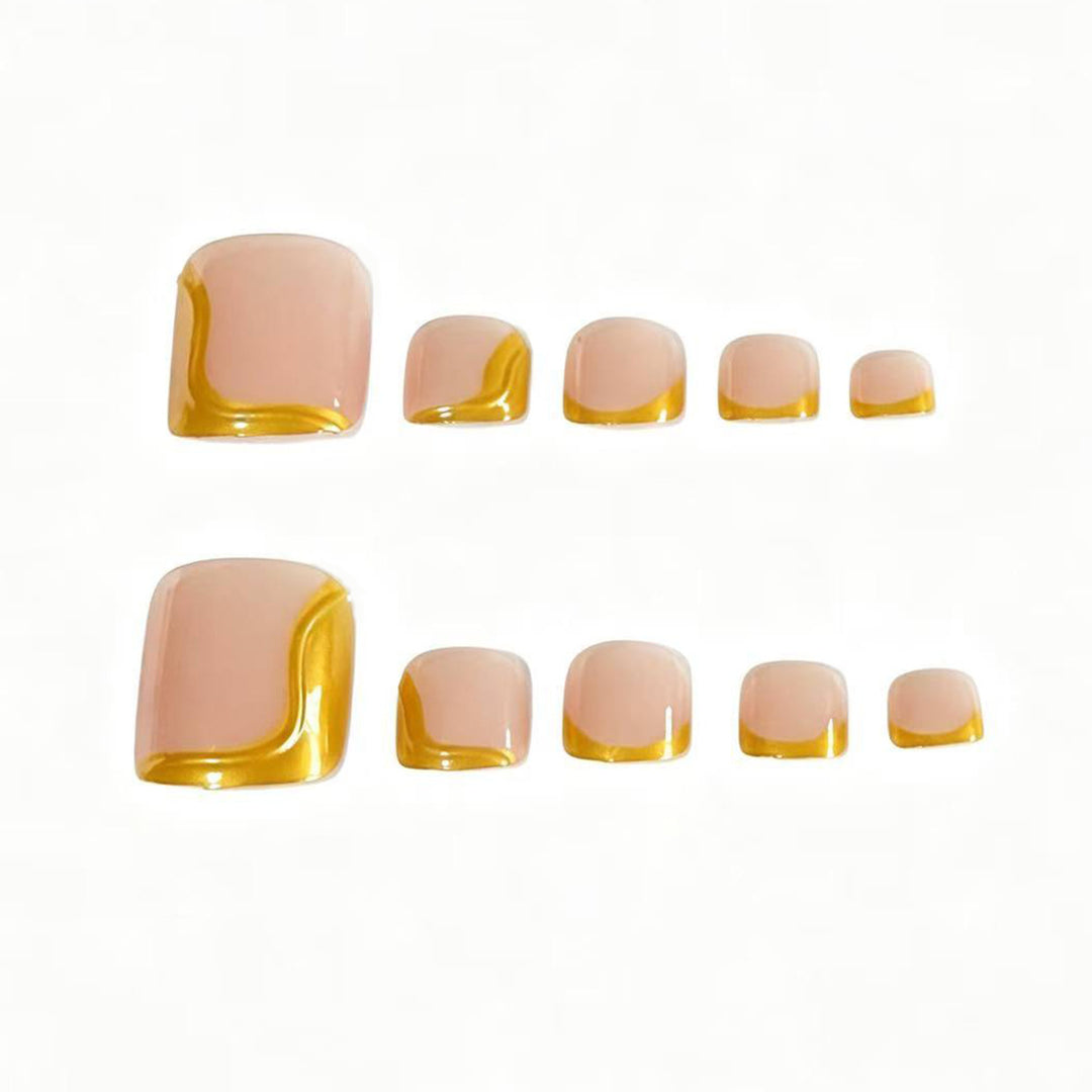 Gold Accent Artistic Nail Tips Stornfield