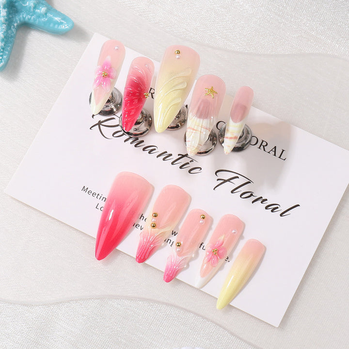 Romantic Floral Press-On Nail Tips Art Set Stornfield