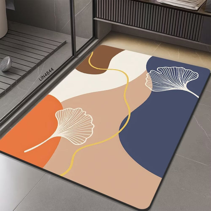 Geometric Hexagonal Pattern Bath Mat Stornfield