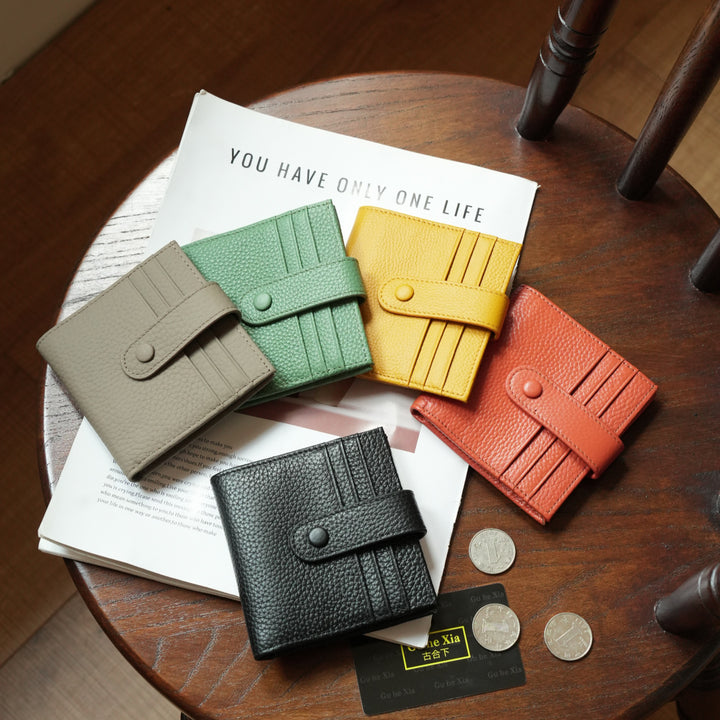 Compact Textured Leather Wallet