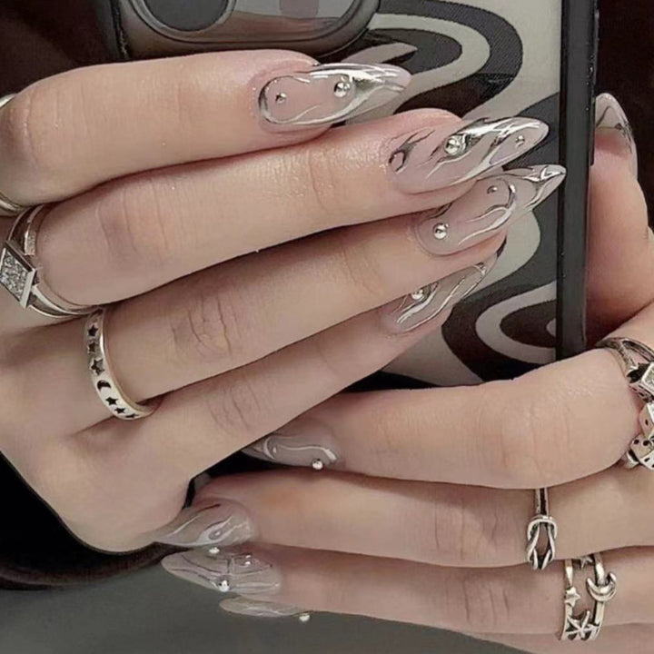 Artistic Abstract Acrylic Nail Enhancements Stornfield
