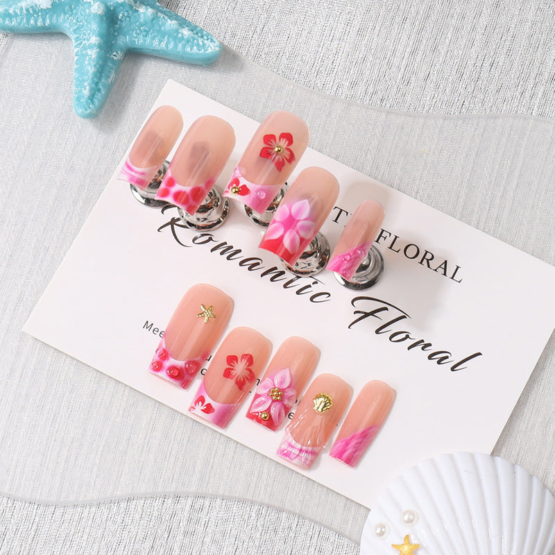 Romantic Floral Press-On Nail Design Stornfield
